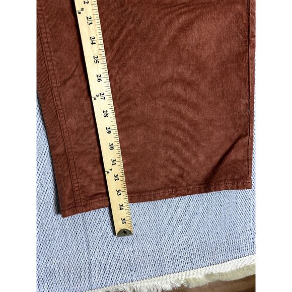 Old Navy Sky-Hi Rise Corduroy Pants Womens 48"X34" Burnt Orange Wide Leg Stretch - Picture 13 of 15